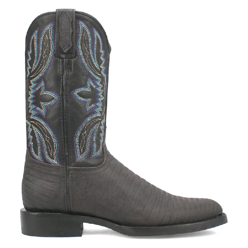 Exclusive Offers Saw Buck Embroidered Lizard Print Round Toe Cowboy Boots