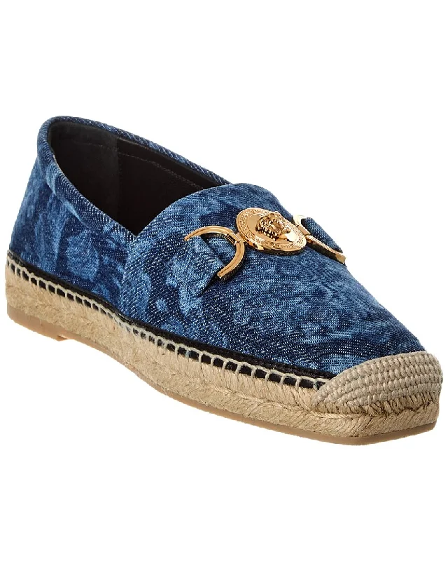 Online Specials Versace Medusa Denim Espadrille