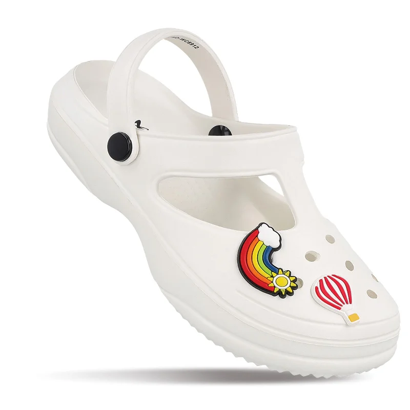 Weekend Price Cuts Galore Walkaroo Womens Clogs  - WC8912 White
