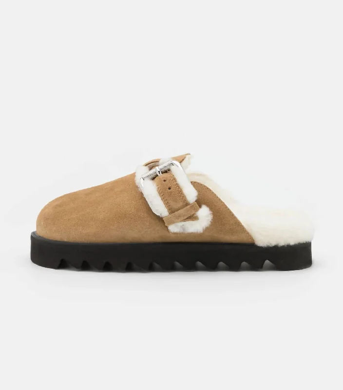 Shop Smart, Save More Before The Sale Ends Women's Bracci Leather Mules In Camel/cream